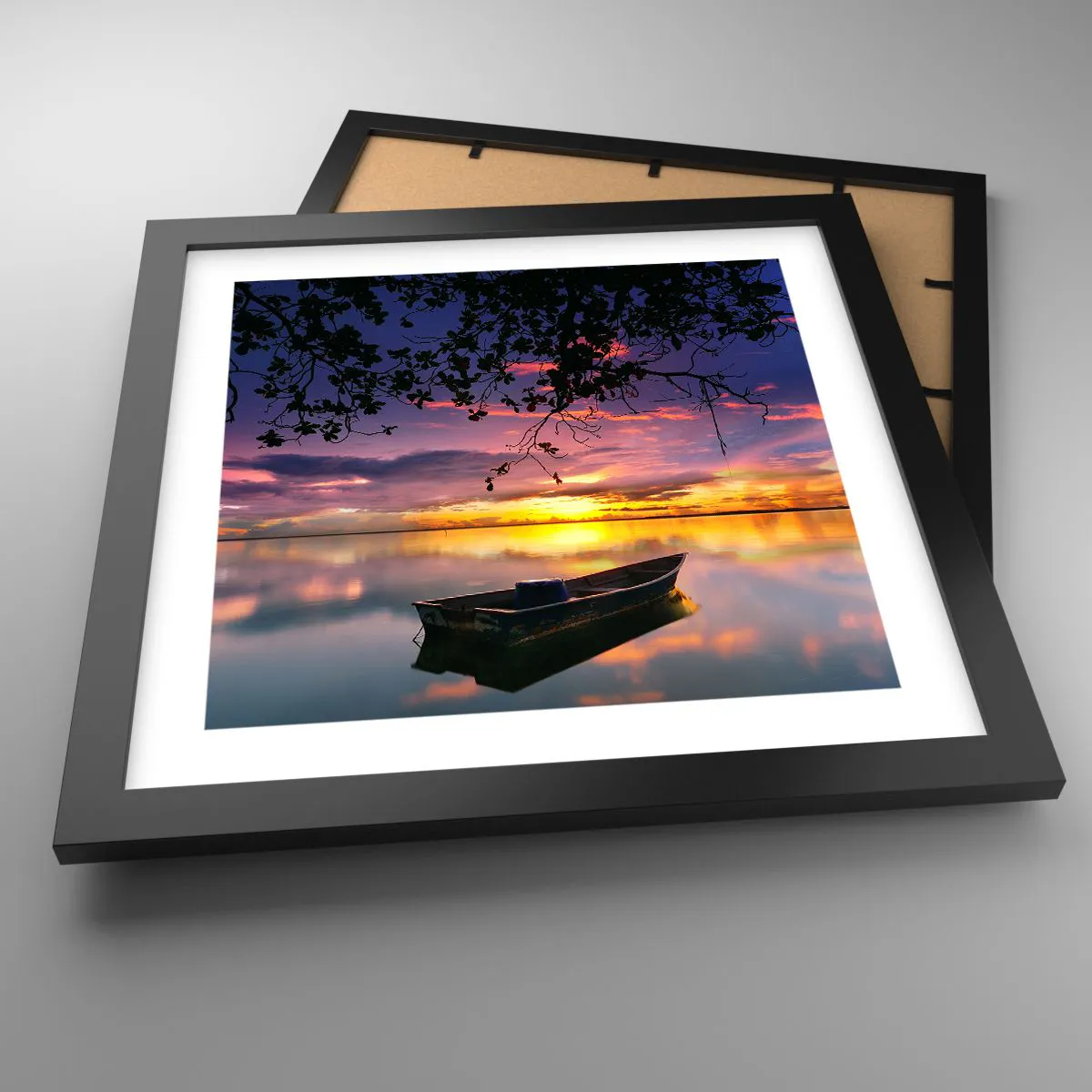 Plagát v čiernom ráme - „Zdá sa, že visíš uprostred neba…“ - 30x30 cm