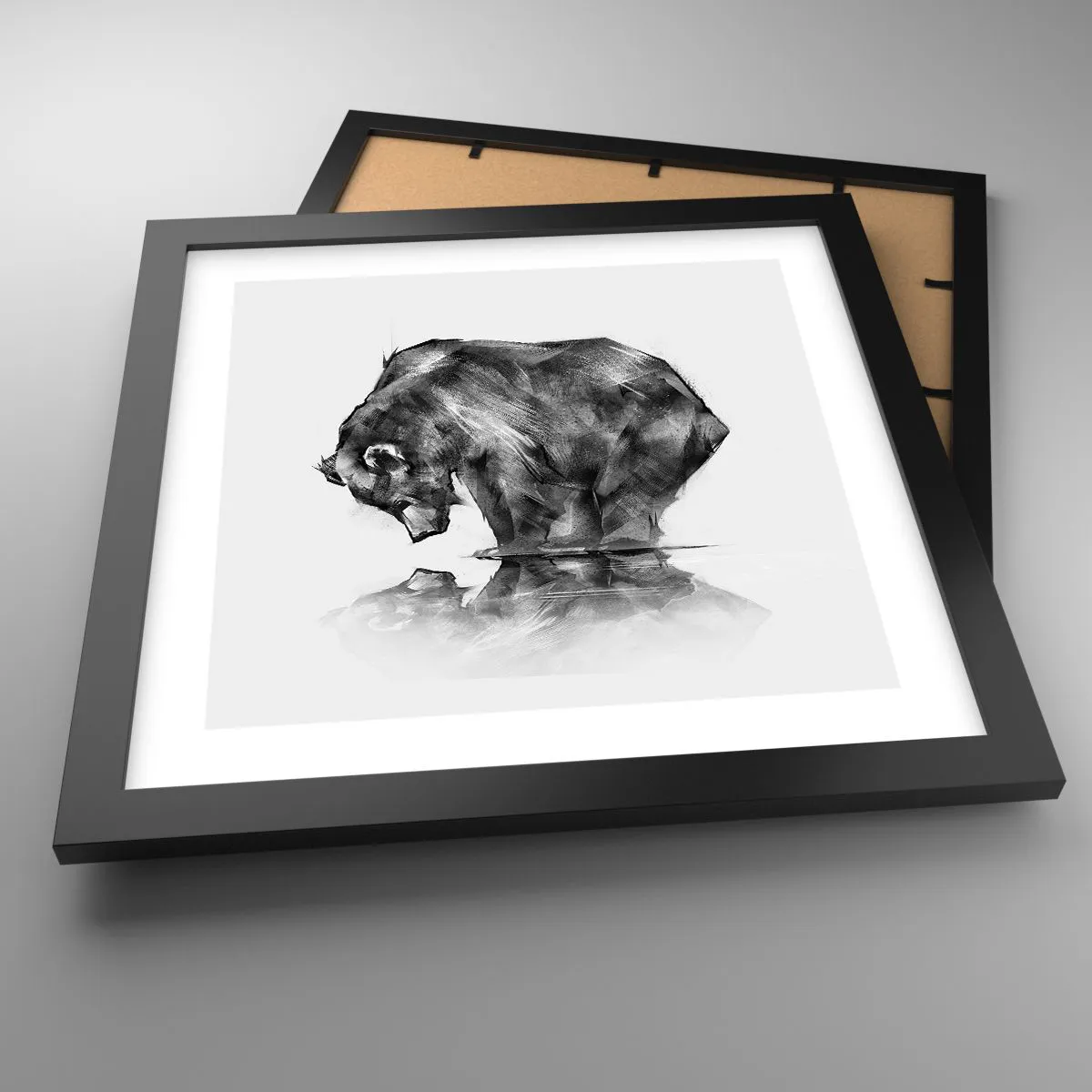 Poster in einem schwarzem Rahmen - Schön, jemanden in der Nähe zu sehen - 30x30 cm