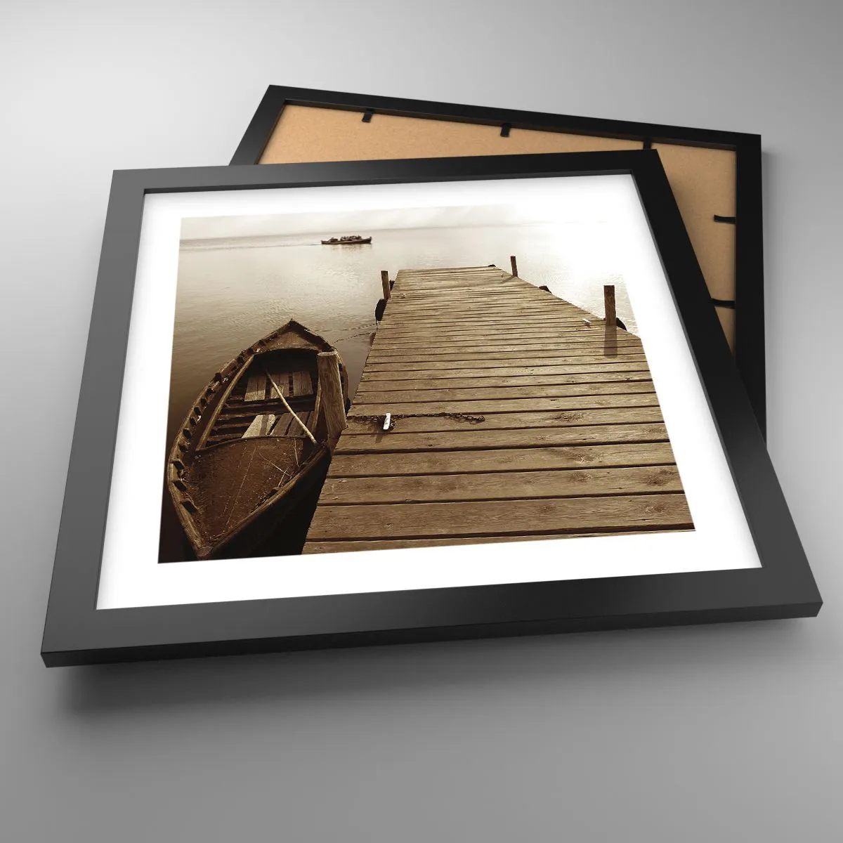 Plakat i sort ramme - Stor fred - 30x30 cm