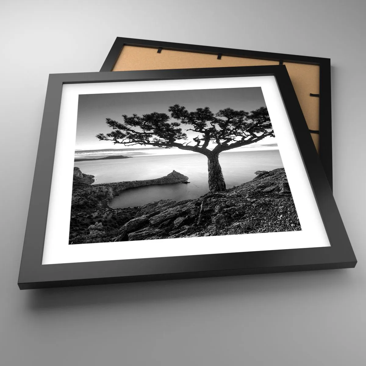 Poster in cornice nera - Pace fino all'orizzonte - 30x30 cm