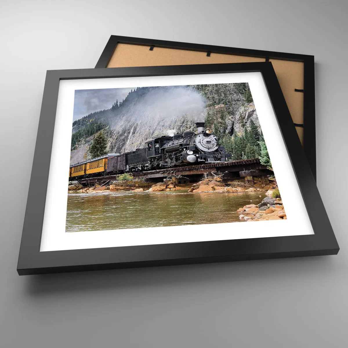 Plakat w czarnej ramie - A dokąd to? Dokąd? - 30x30 cm