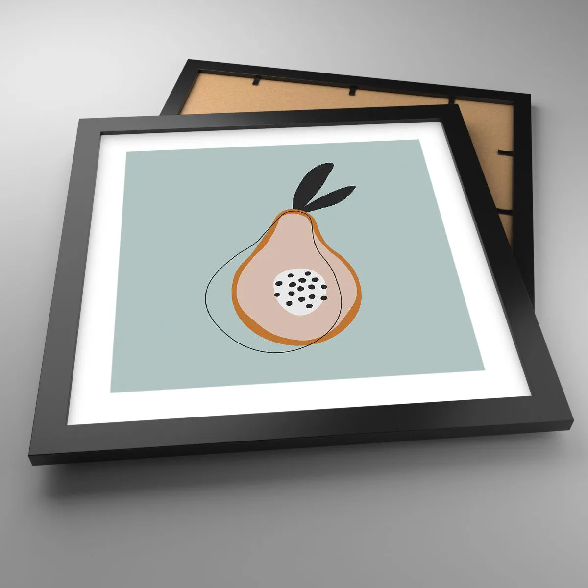 Affiche dans un cadre noir - Poster - Pénétrer la nature des choses - 30x30 cm