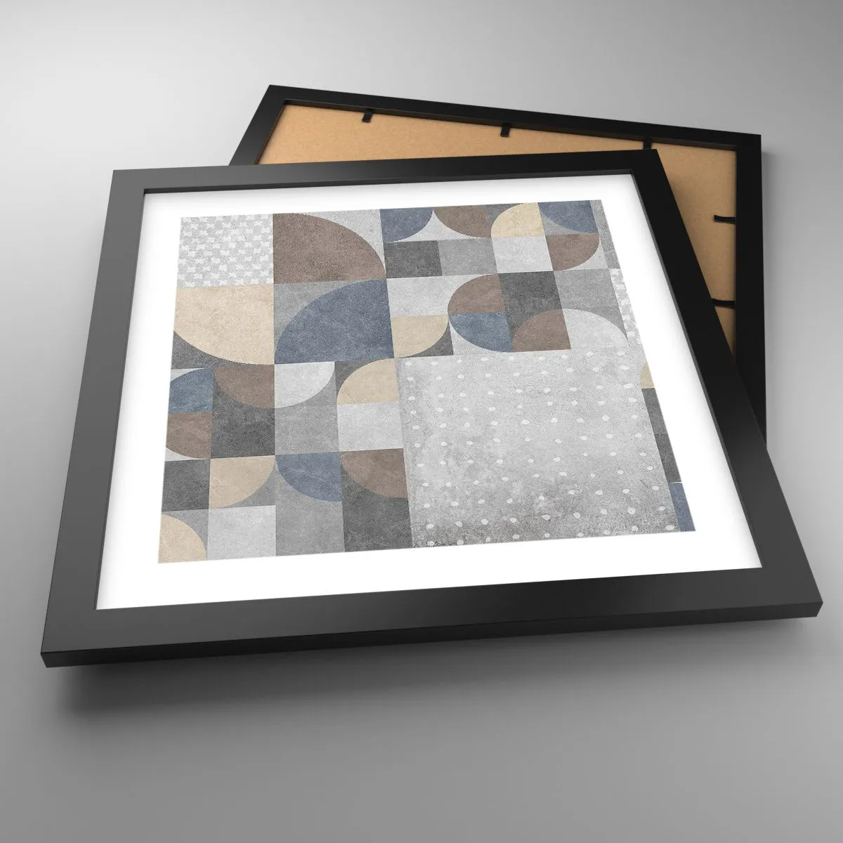 Póster en marco negro - Fantasía cerámica - 30x30 cm