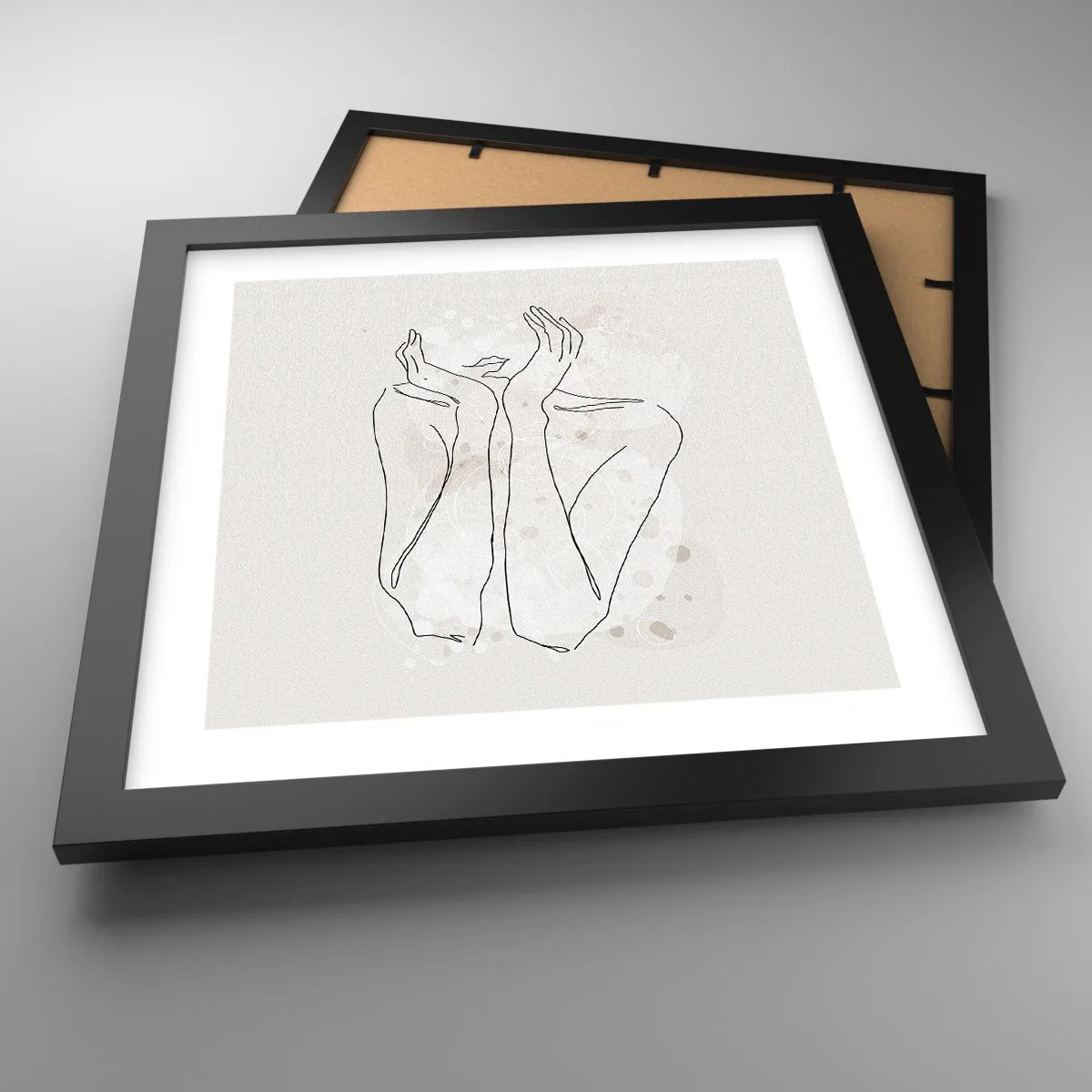 Poszter fehér keretben - Várva-várt pillanat - 30x30 cm