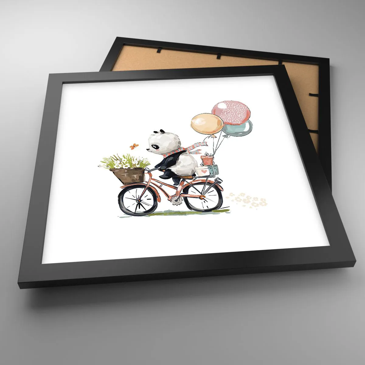 Affiche dans un cadre noir - Poster - Jour de chance - 30x30 cm