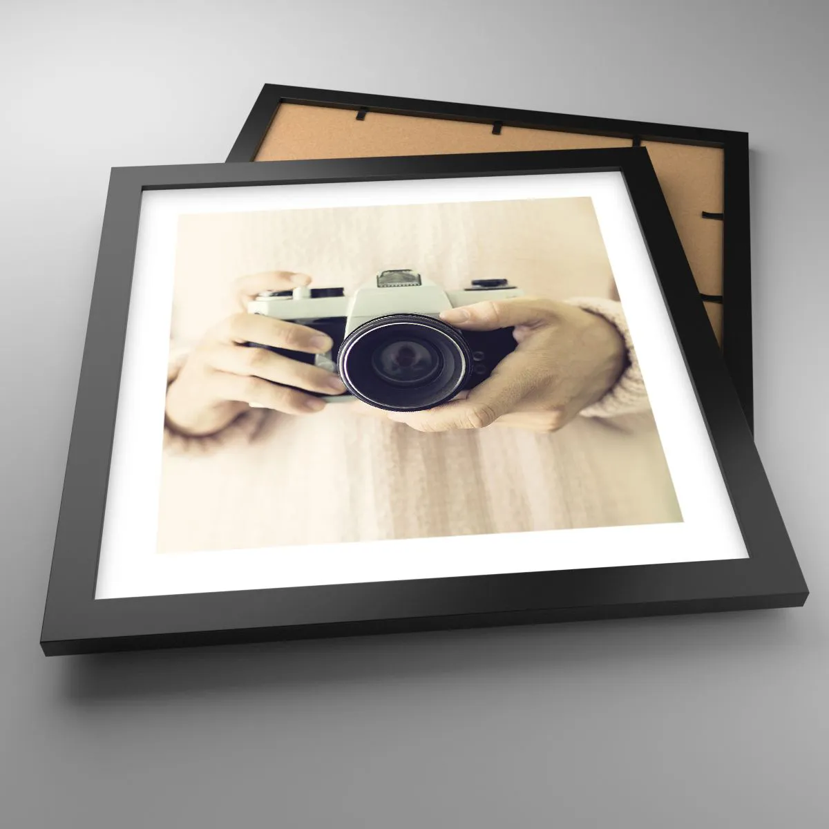 Plakat i sort ramme - For at se mere... - 30x30 cm