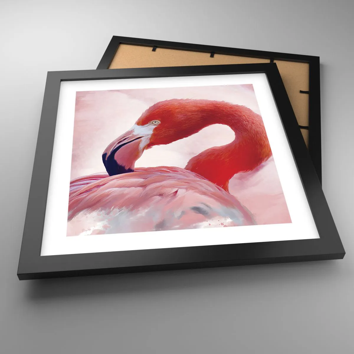 Plakat i sort ramme - Fugleskønhed - 30x30 cm