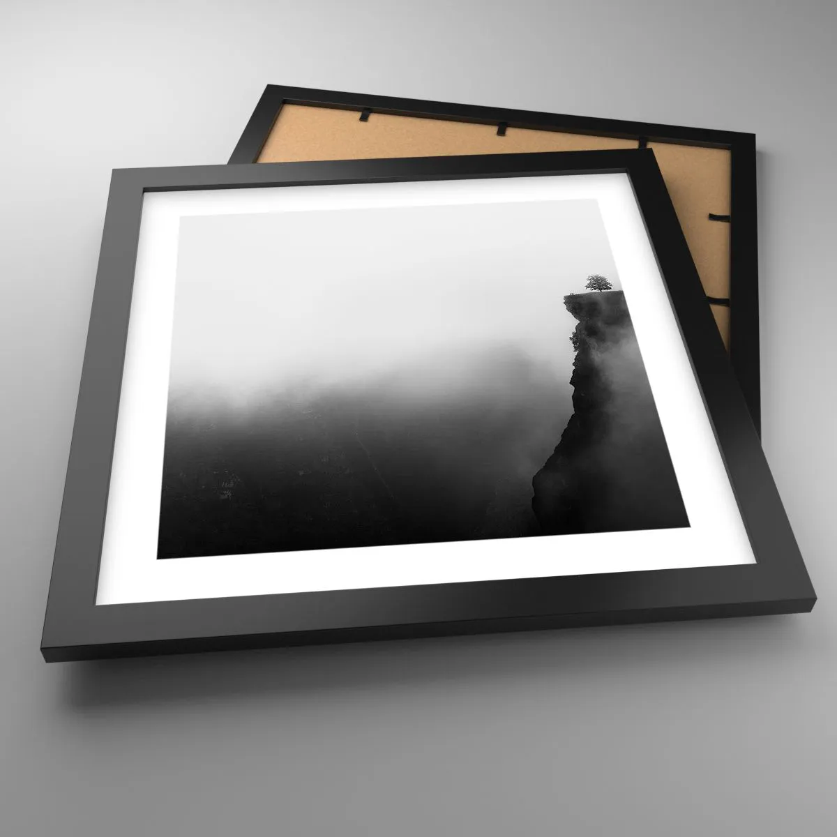 Plakat w czarnej ramie - Na skraju świata - 30x30 cm