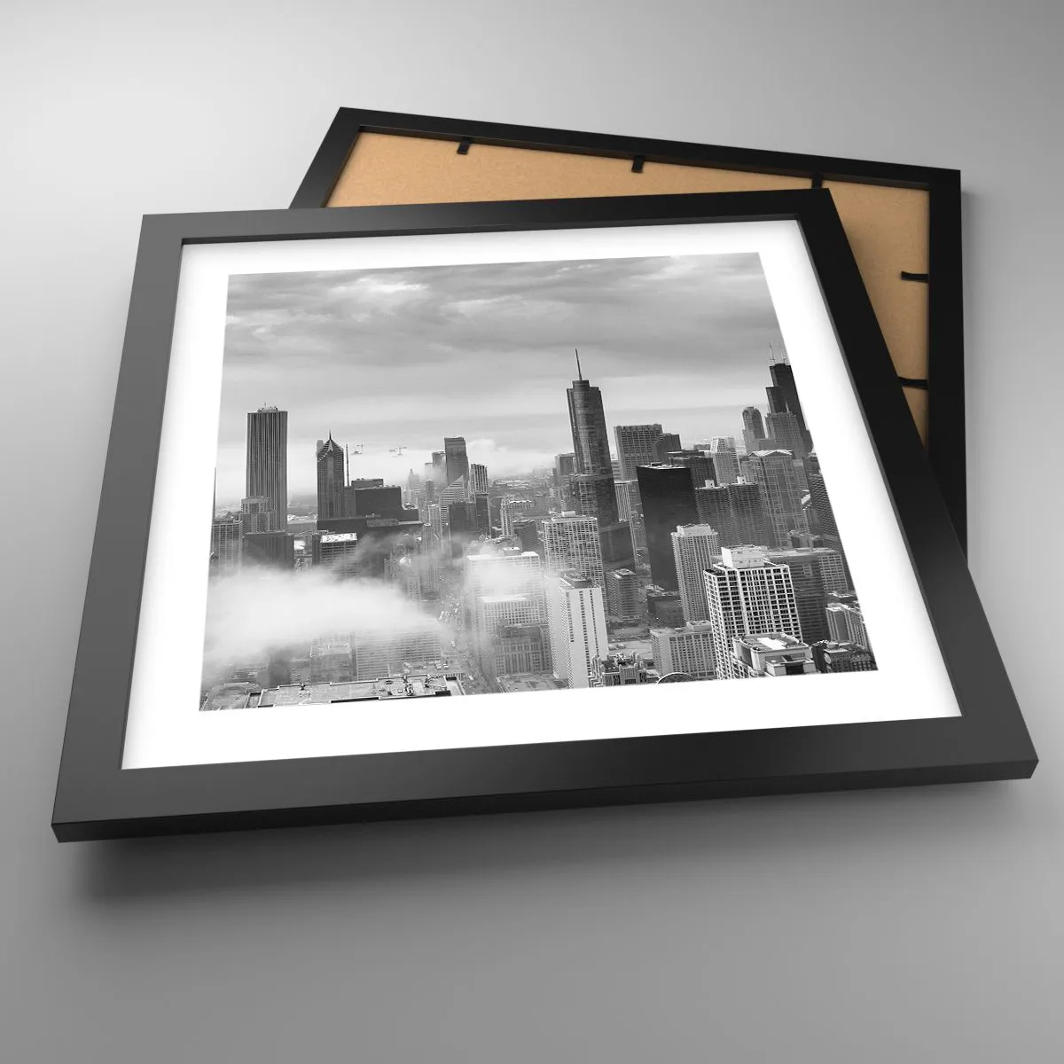 Plakat w czarnej ramie - Pejzaż amerykański - 30x30 cm