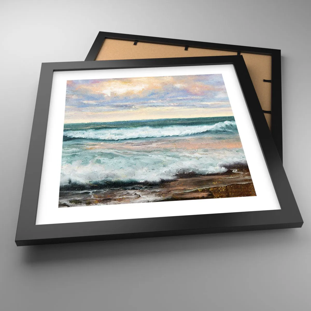 Poster in black frame - Here You Will Smooth Your Soul - 30x30 cm