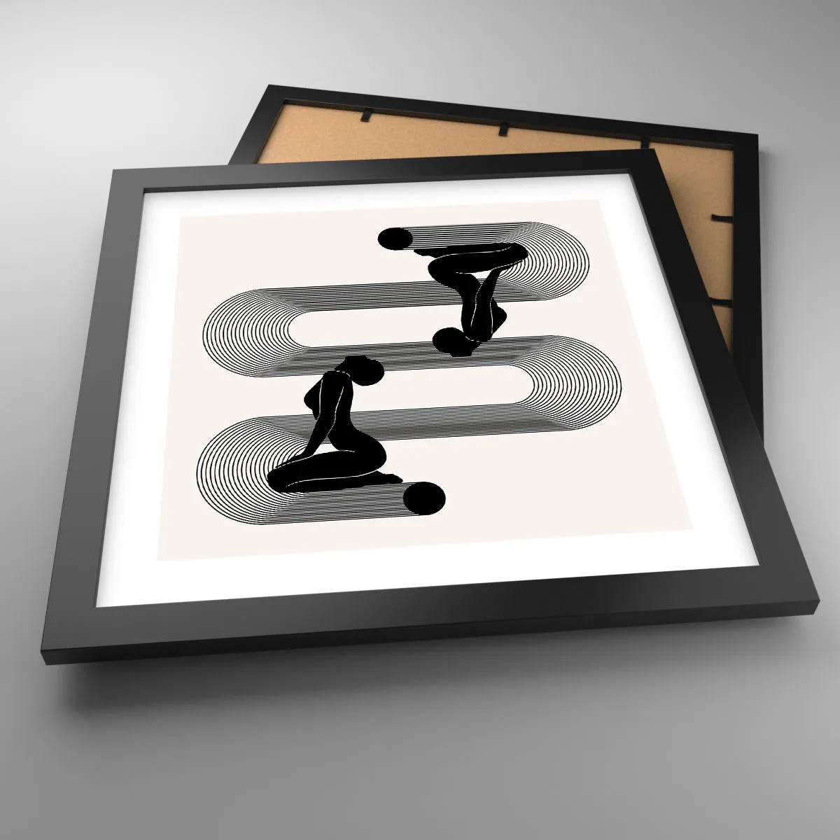 Poster in einem schwarzem Rahmen - Sinnliche Symmetrie - 30x30 cm