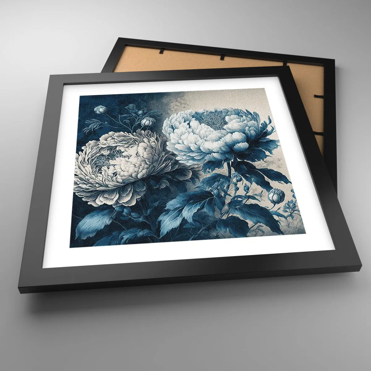 Affiche dans un cadre noir - Poster - Paire assortie - 30x30 cm