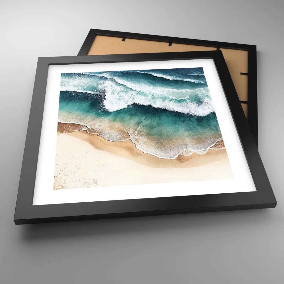 Poster in einem schwarzem Rahmen - Das ewige Treffen - 30x30 cm