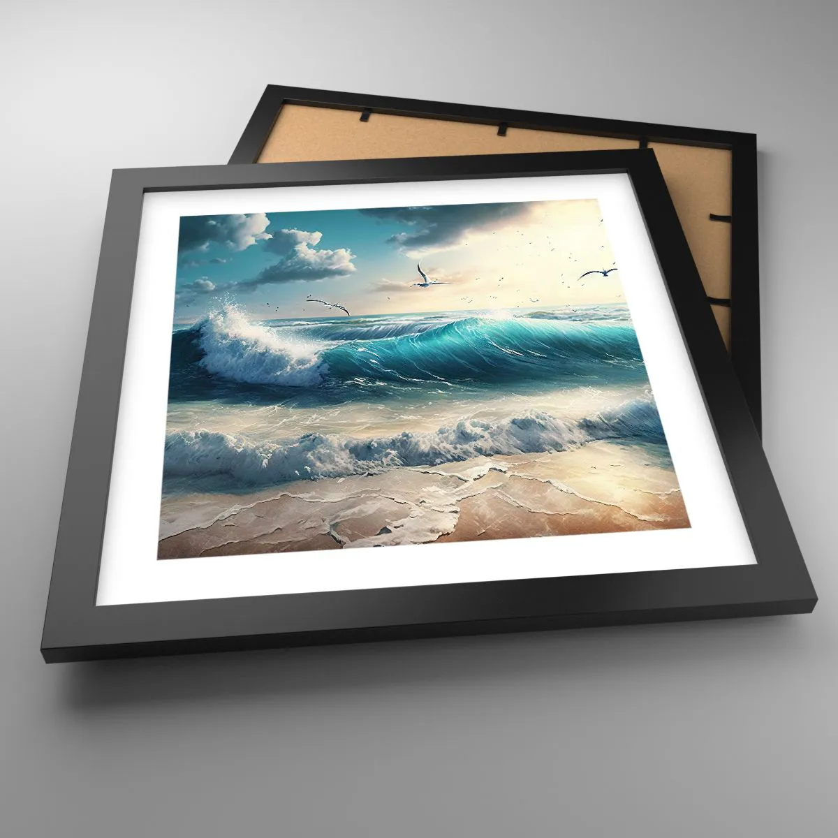 Plakat i sort ramme - Støj kun for dig - 30x30 cm