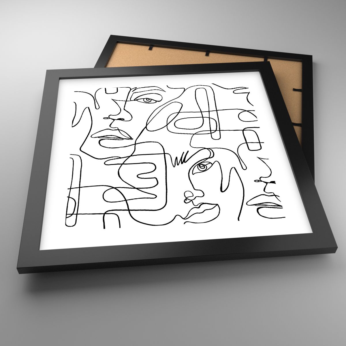 Affiche Poster 50x50cm Tableaux Image Photo Minimalisme Morceau Doubler Wall Art
