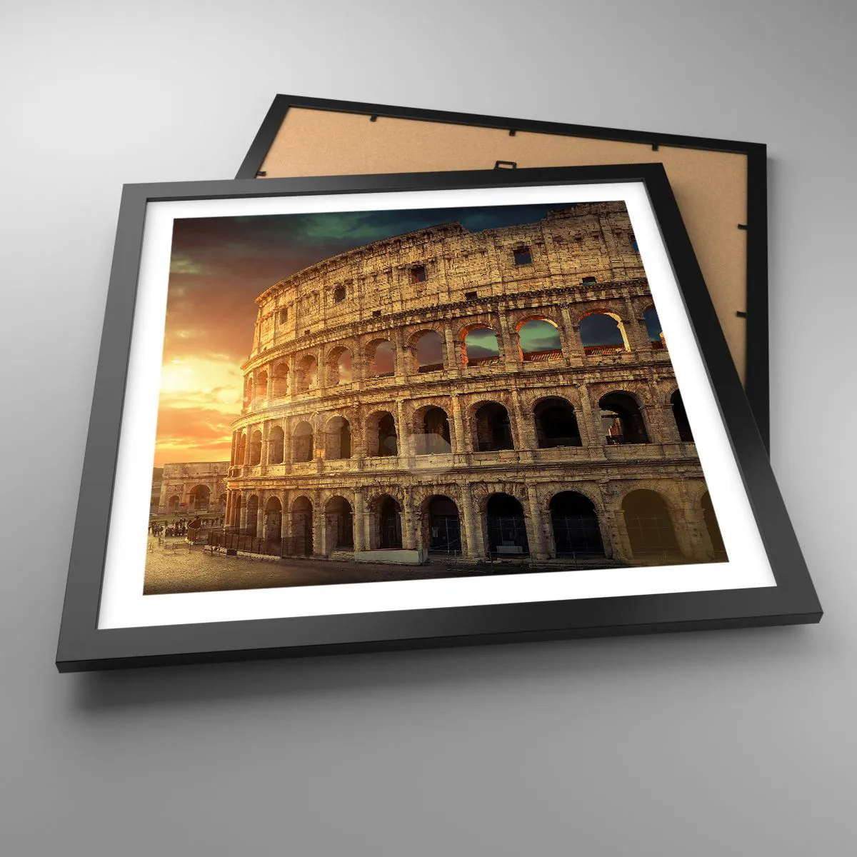 Poster in een zwarte lijst - Een kolossale indruk - 40x40 cm