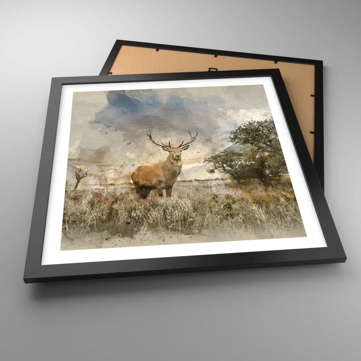 Poster in einem schwarzem Rahmen - Würde – Stärke – Würde - 40x40 cm