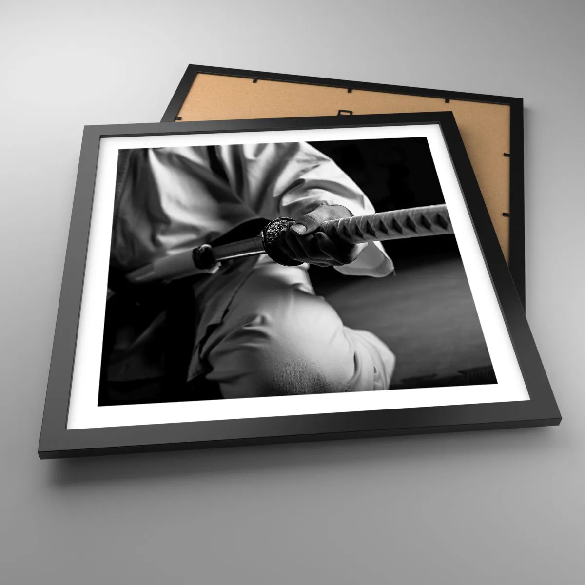 Poster in einem schwarzem Rahmen - Kriegerseele - 40x40 cm