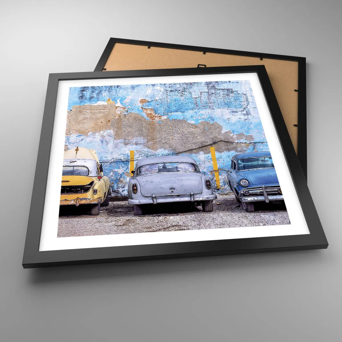 Plakat i sort ramme - Møde for veteraner - 40x40 cm