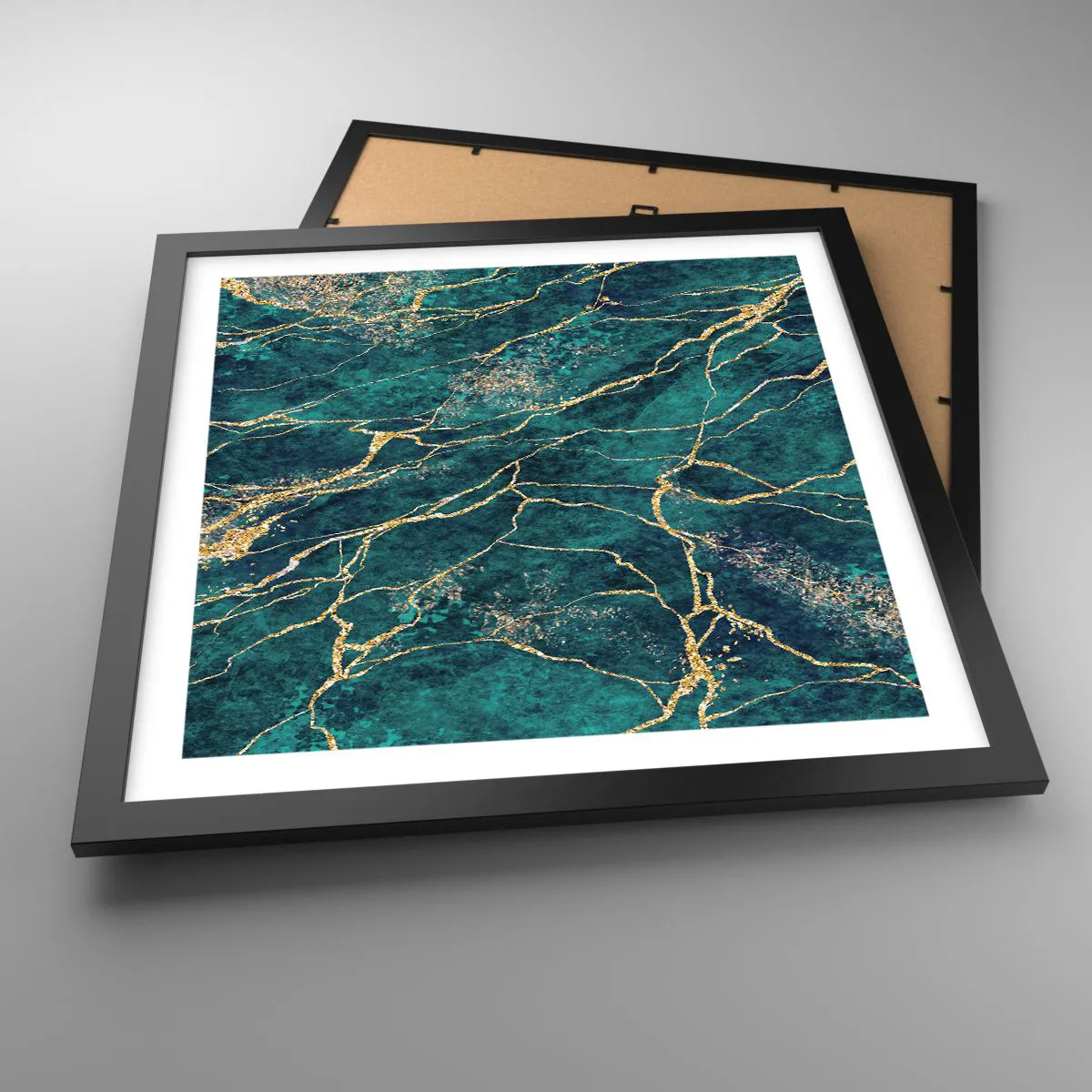 Plakat i sort ramme - Guldåre - 40x40 cm