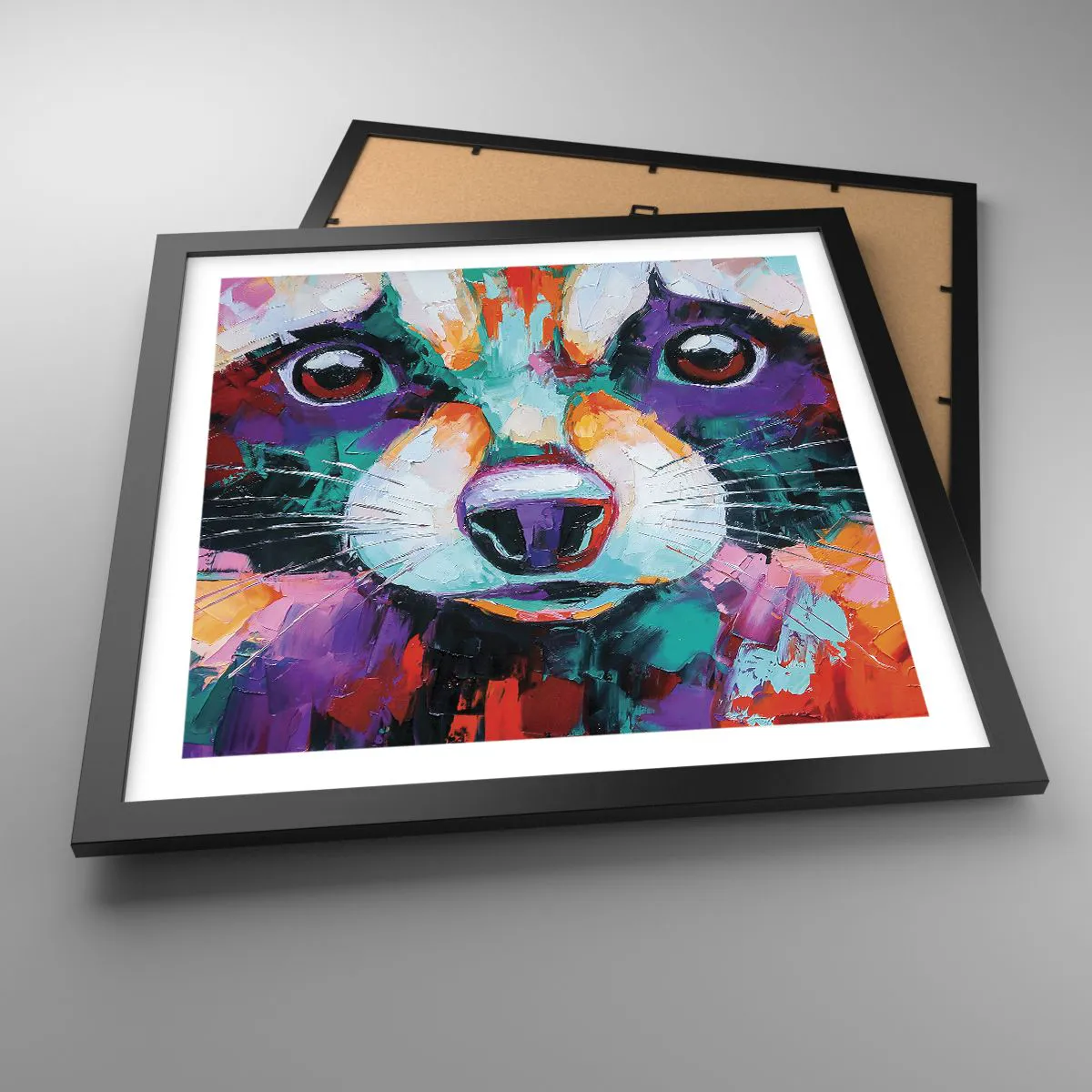 Plagát v čiernom ráme - Iba dobré emócie - 40x40 cm