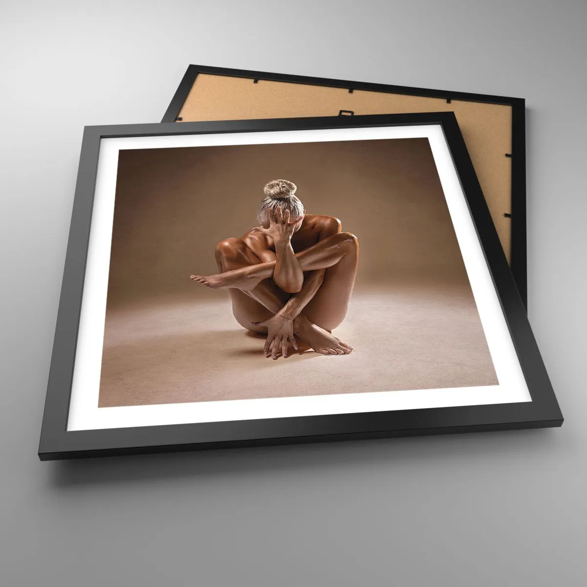 Affiche dans un cadre noir - Poster - Unité du corps et de l'âme - 40x40 cm