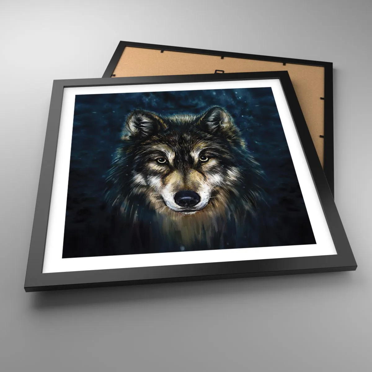 Poster in cornice nera - Alfa? E omega - 40x40 cm