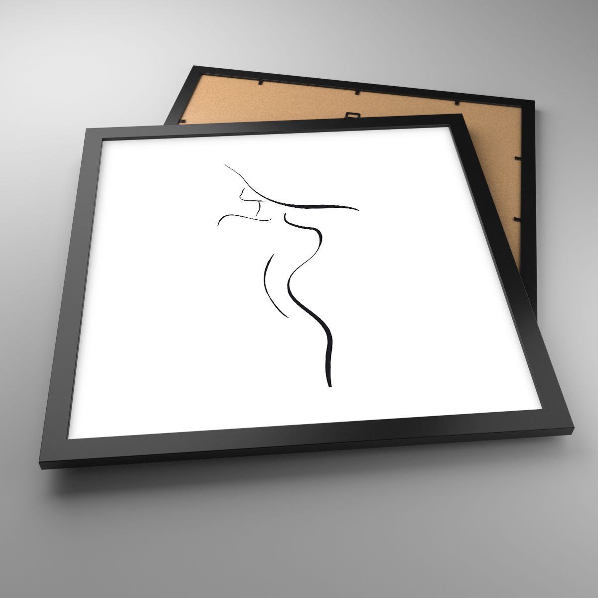 Poster Astrazione, Poster Il Corpo Della Donna, Poster Donna Con Cappello, Poster Grafica, Poster Linea Artistica