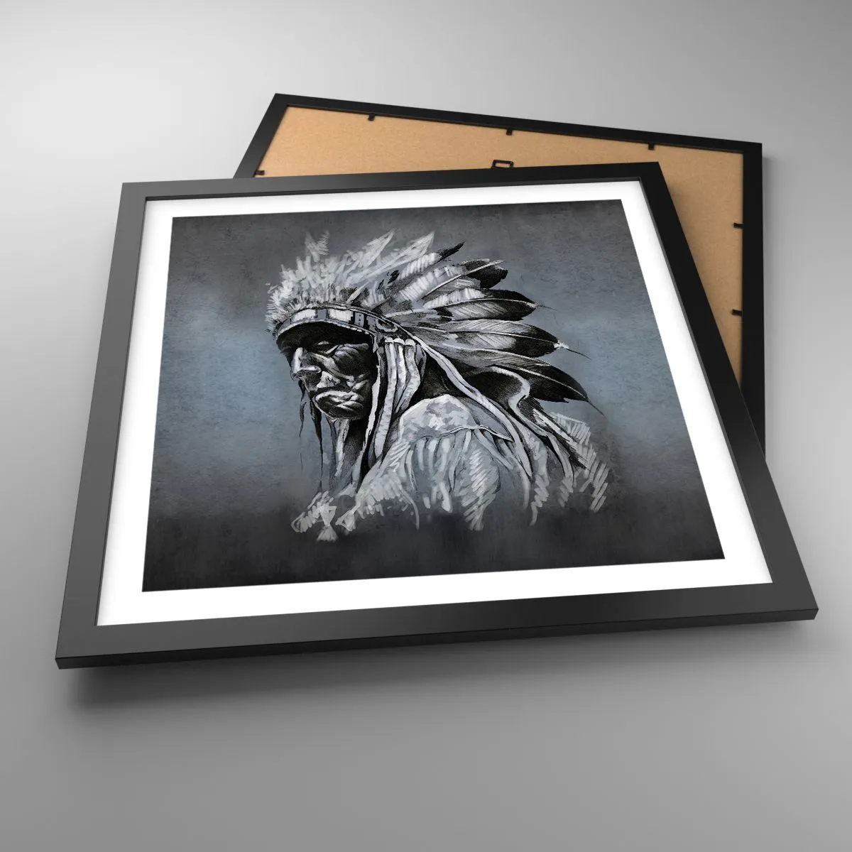 Poster in cornice nera - Ritorno alle radici - 40x40 cm