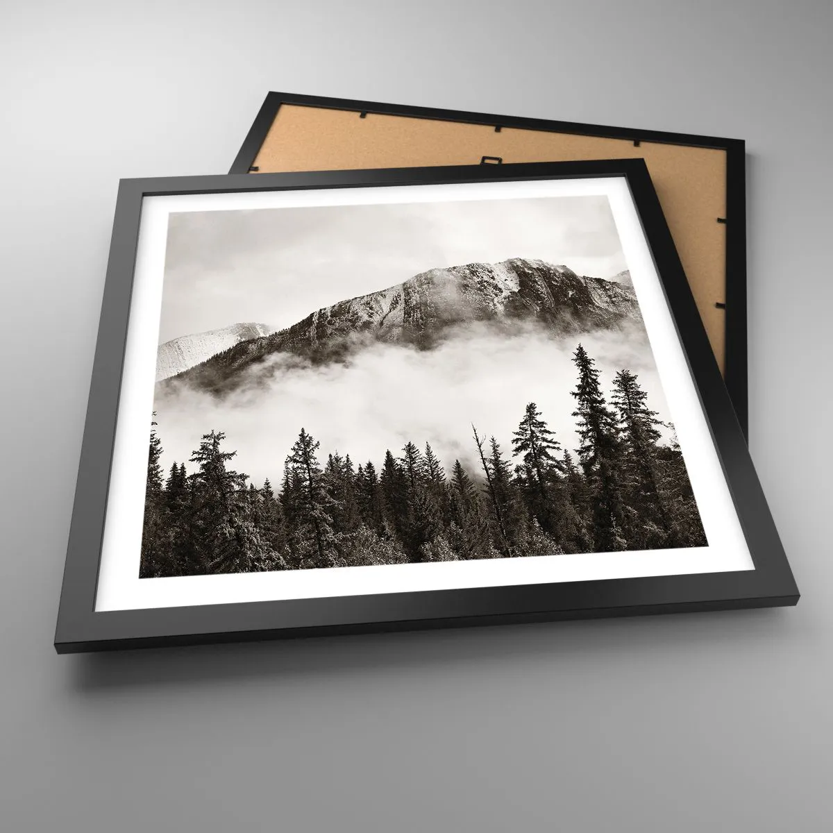 Póster en marco negro - Gobernante de granito - 40x40 cm