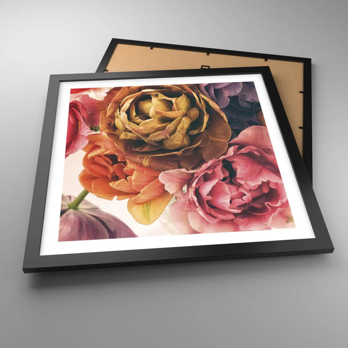 Poster in einem schwarzem Rahmen - Eine Feier des Lebens - 40x40 cm