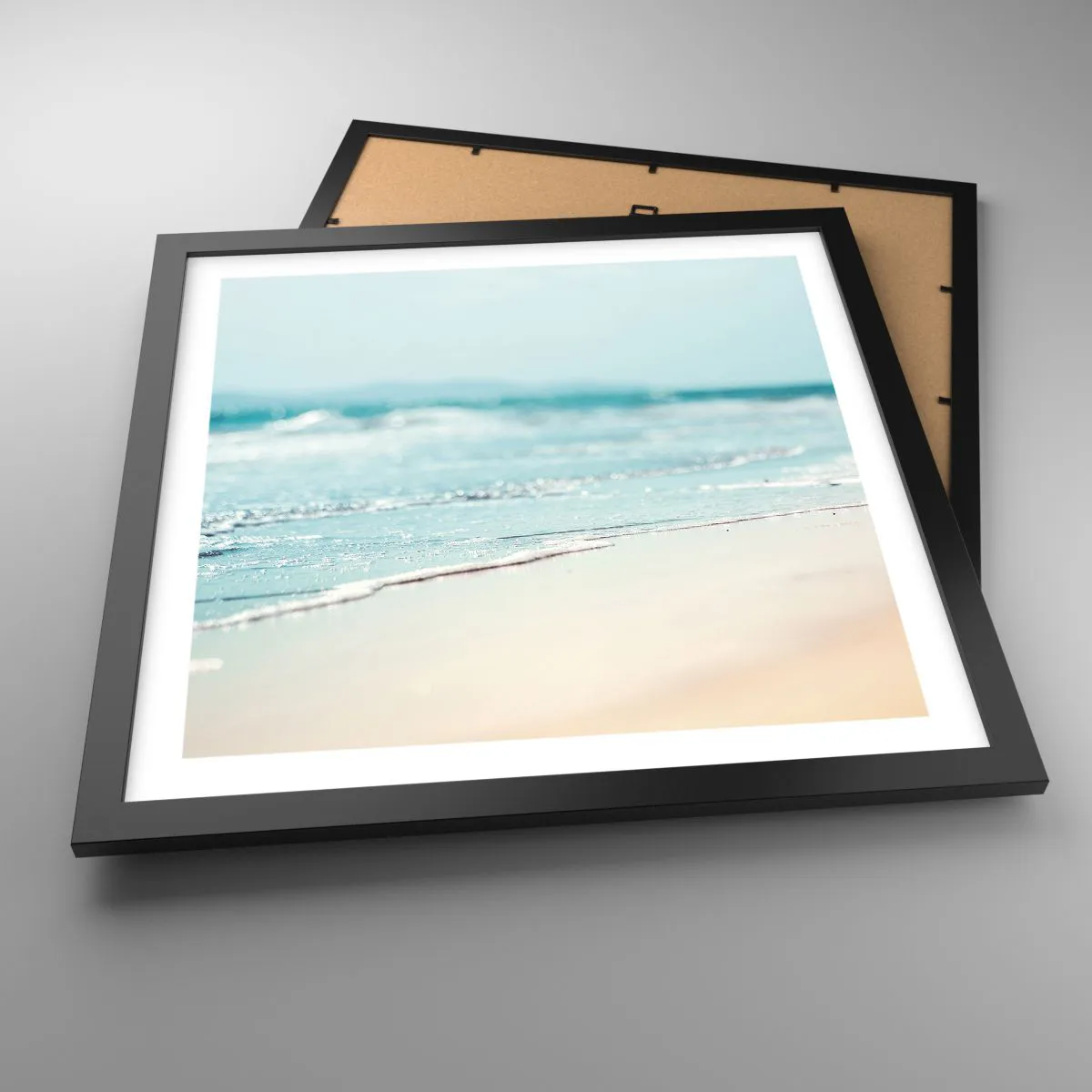Póster en marco negro - Calor y brisa - 40x40 cm