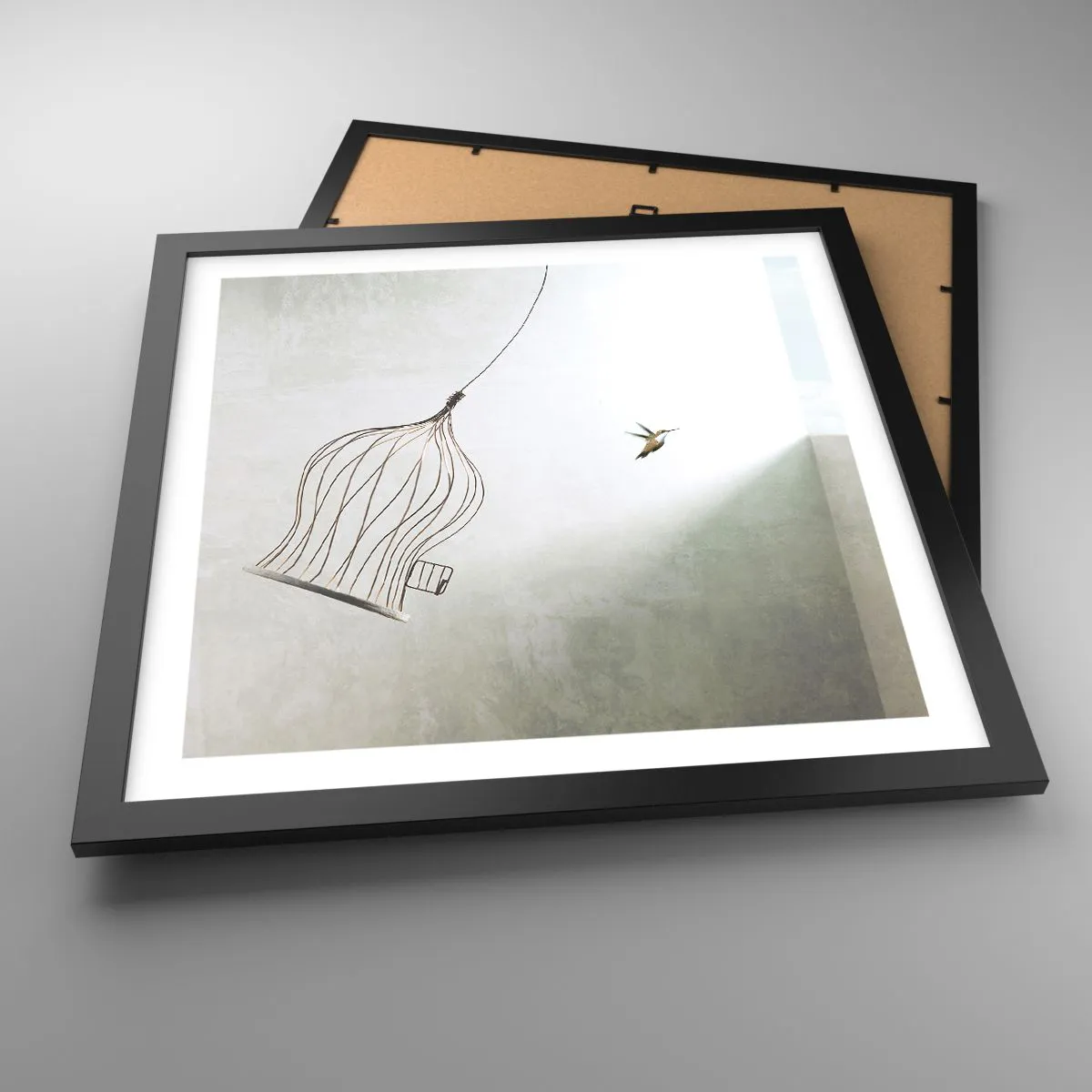 Poster in cornice nera - Nel proprio elemento - 40x40 cm