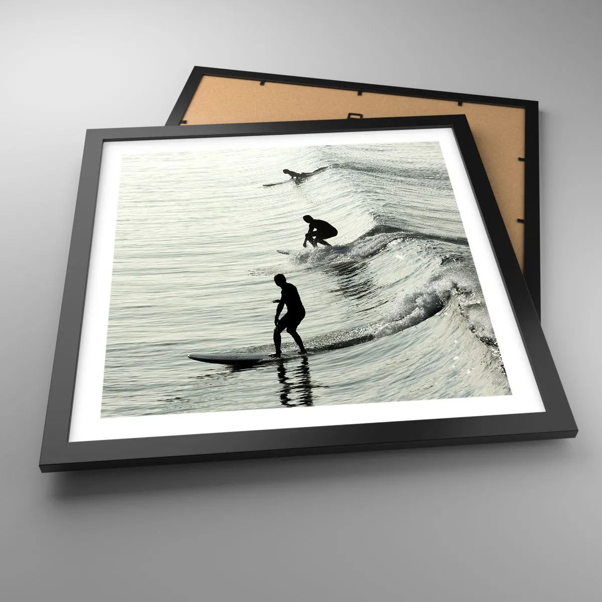 Plakát v černém rámu - Za vlnou - 40x40 cm