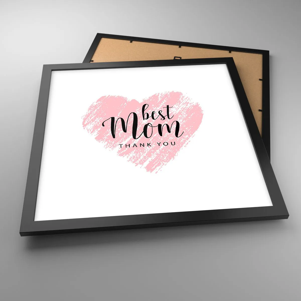 Plakat i sort ramme - Altid det rette øjeblik - 40x40 cm