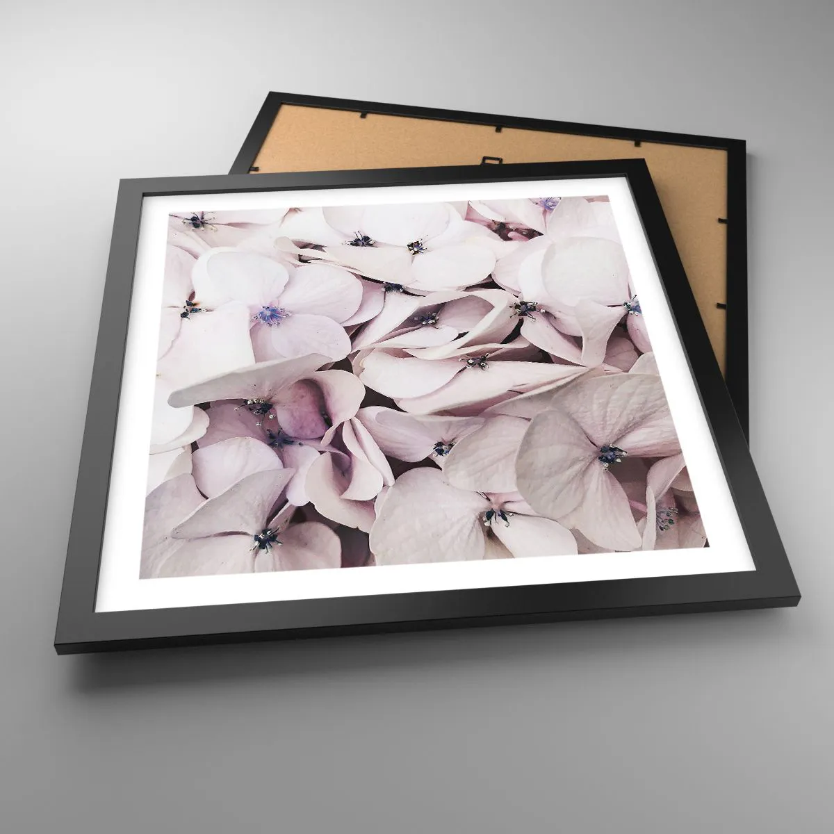 Poster in black frame - In the Flood of Flowers - 40x40 cm