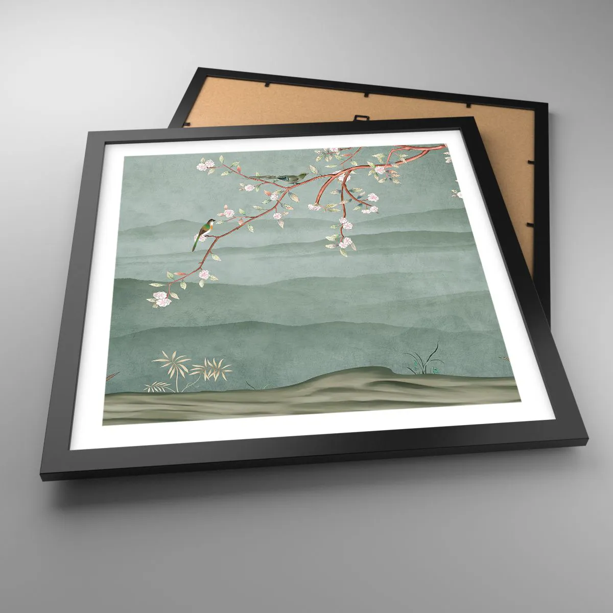 Poszter fehér keretben - Tavasz, ah, te vagy az - 40x40 cm