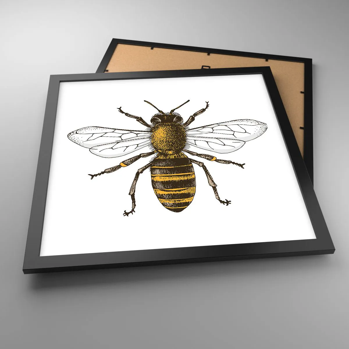 Affiche dans un cadre noir - Poster - Belle et bonne - 40x40 cm