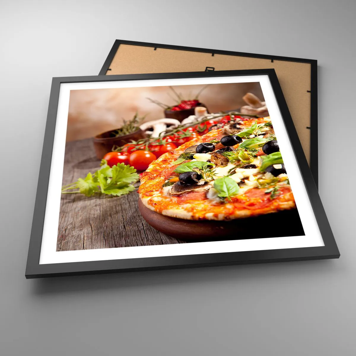 Póster en marco negro - De ingredientes puros - 50x50 cm