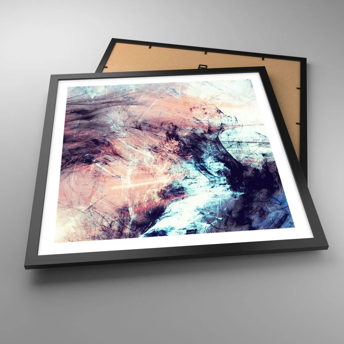 Affiche dans un cadre noir - Poster - Sentir le vent - 50x50 cm