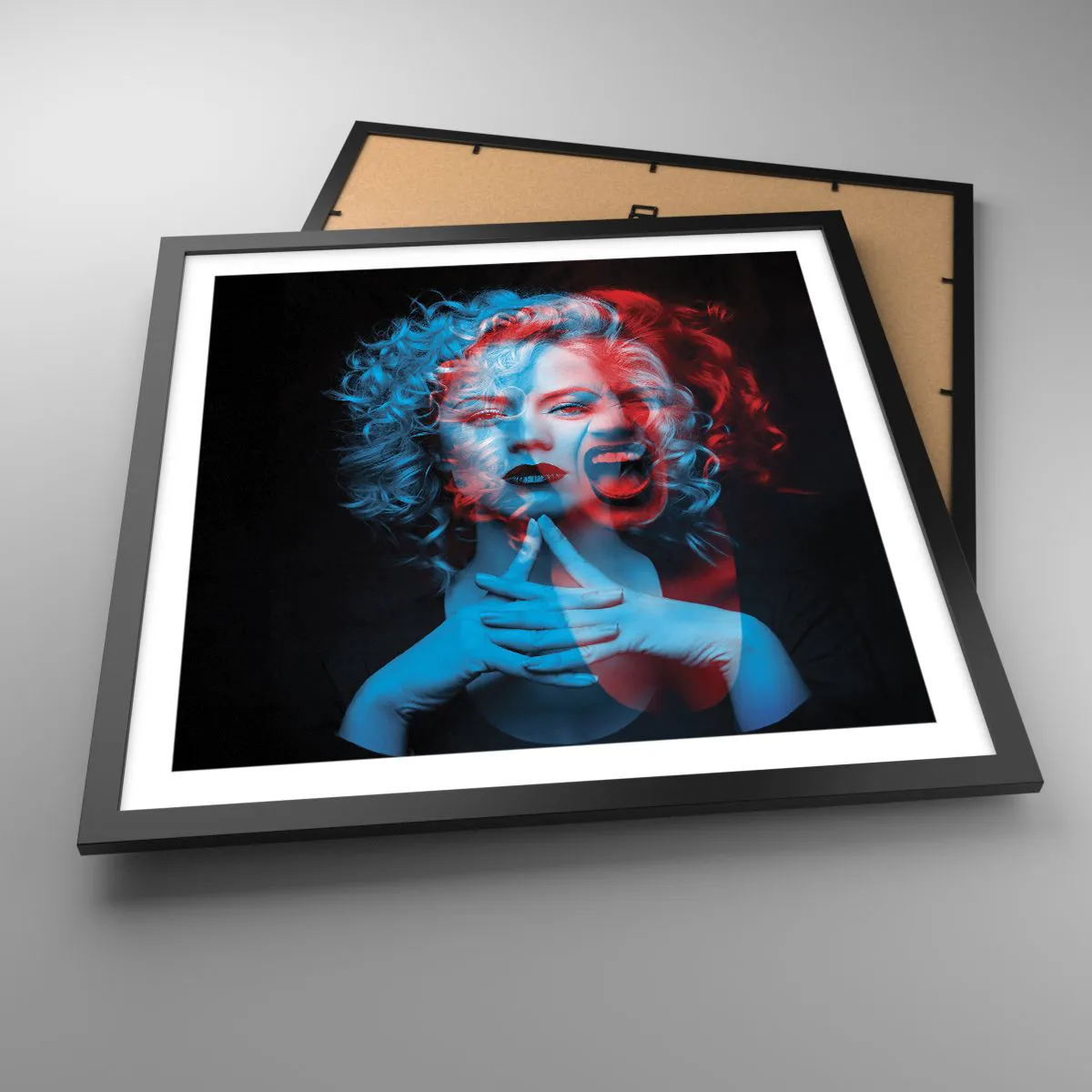 Plakat i sort ramme - Alter ego - 50x50 cm