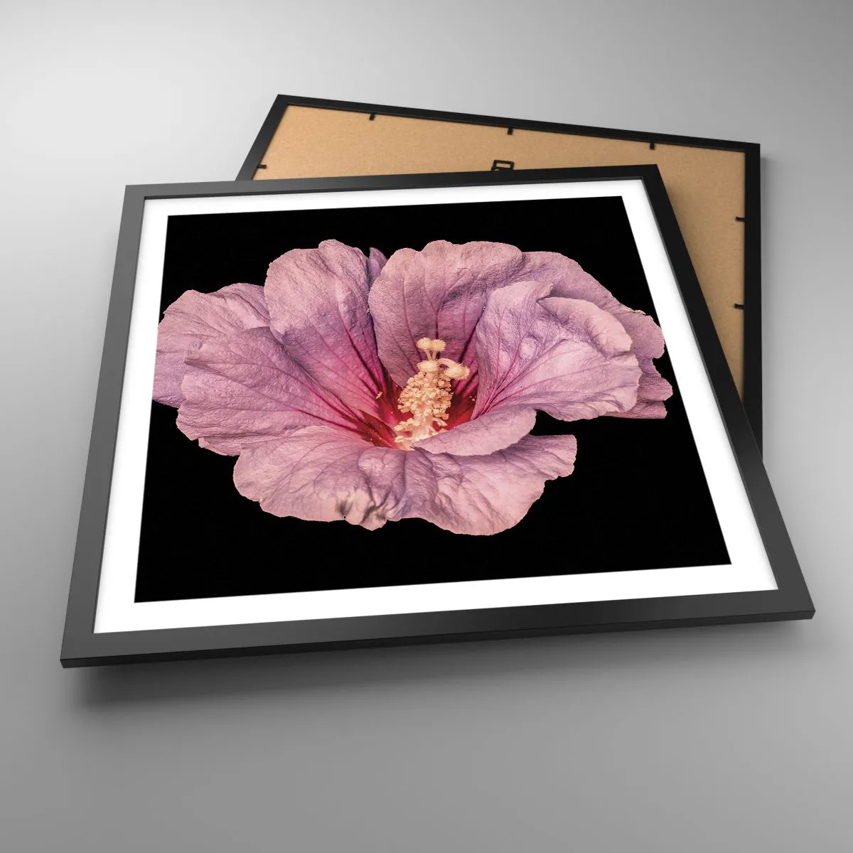 Affiche dans un cadre noir - Poster - Directement au coeur - 50x50 cm