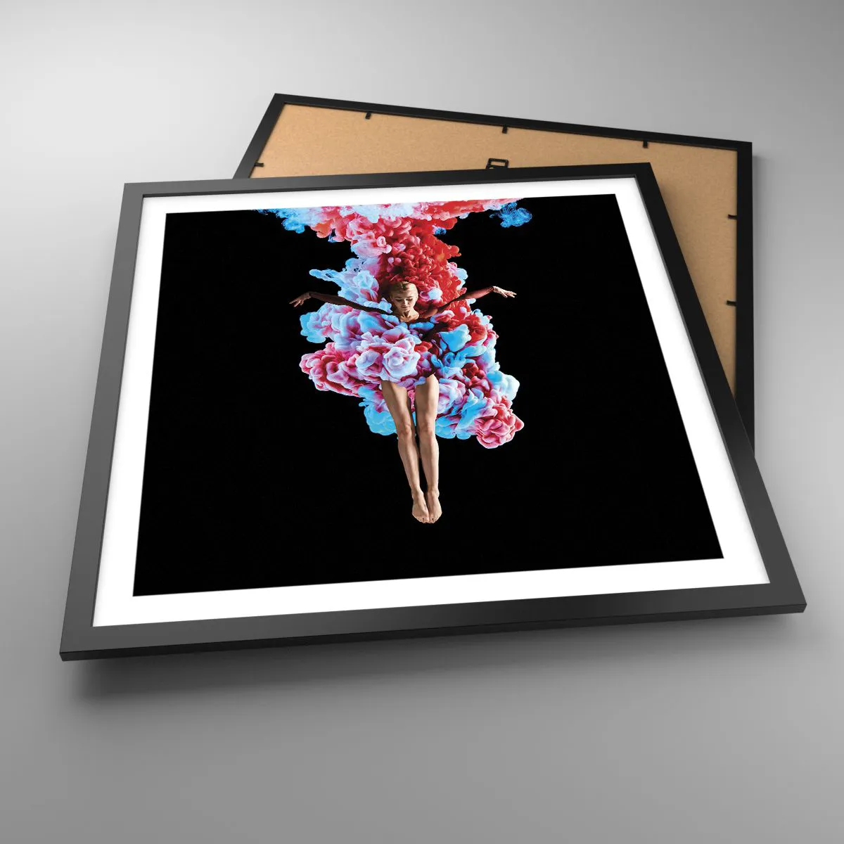 Plakat i sort ramme - I fuld blomstring - 50x50 cm