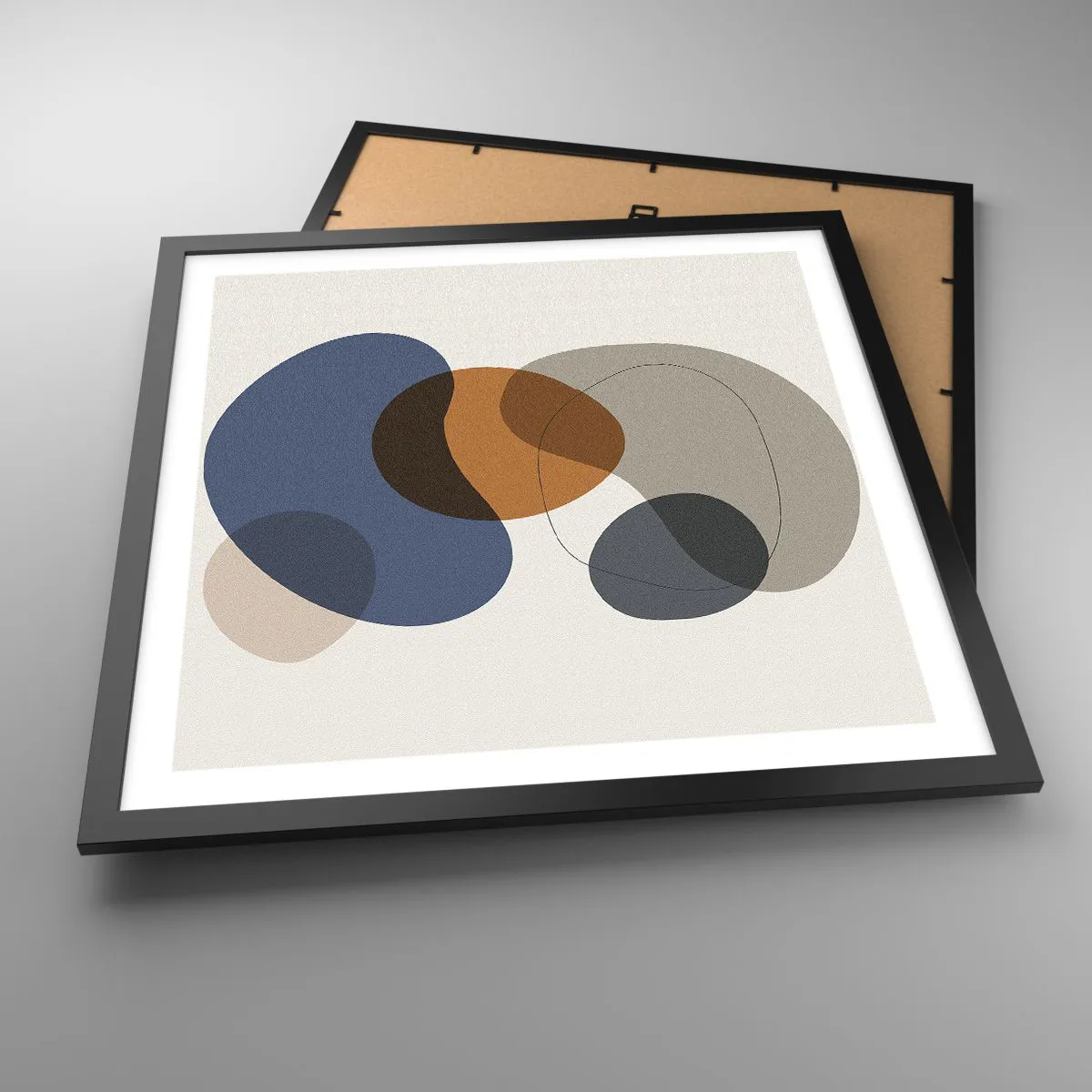 Poszter fehér keretben - Színek cseppjei - 50x50 cm