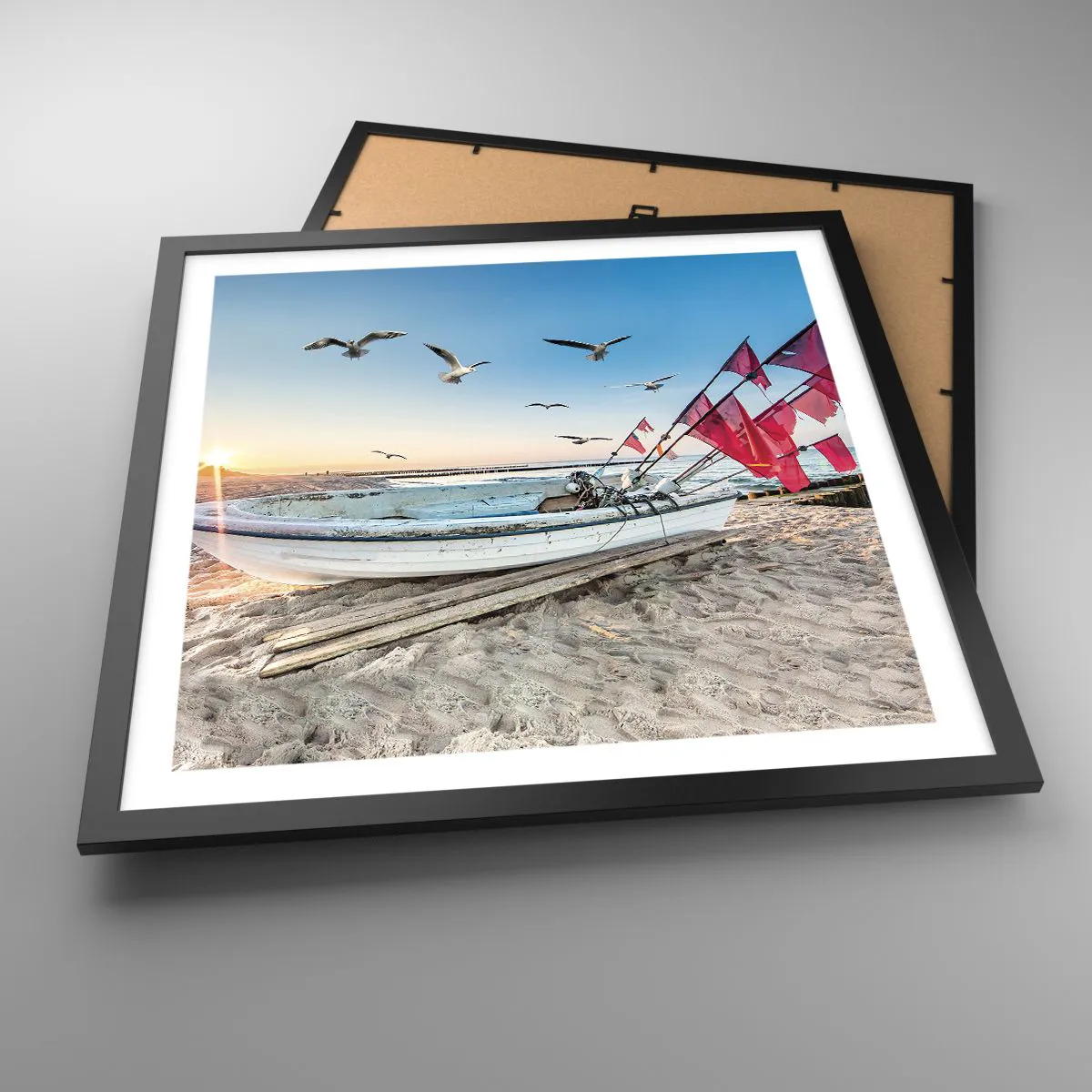 Poszter fehér keretben - Megérdemelt pihenés - 50x50 cm