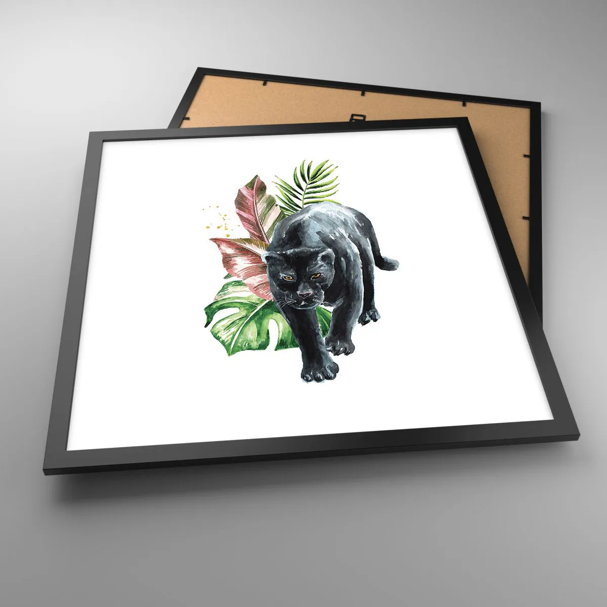 Plakat i sort ramme - Vild i hjertet - 50x50 cm