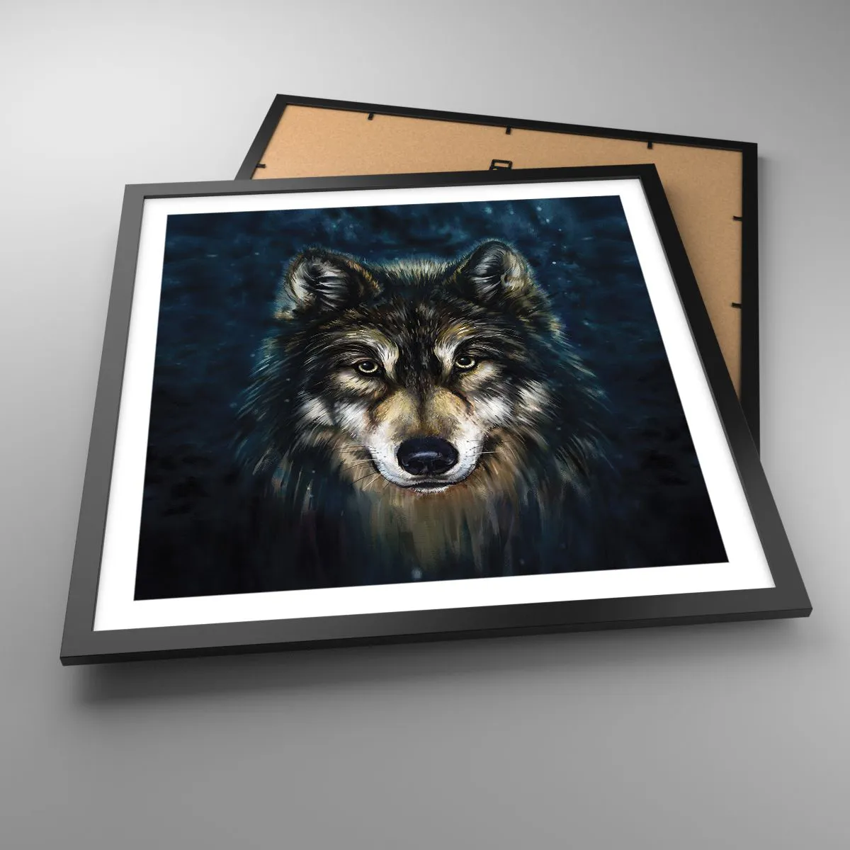 Affiche dans un cadre noir - Poster - Alpha? Et oméga - 50x50 cm