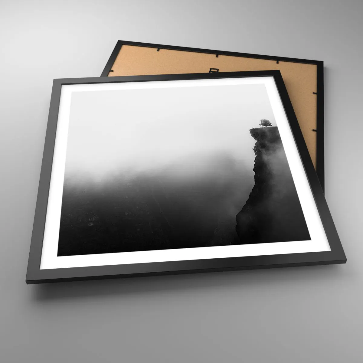 Plakat w czarnej ramie - Na skraju świata - 50x50 cm