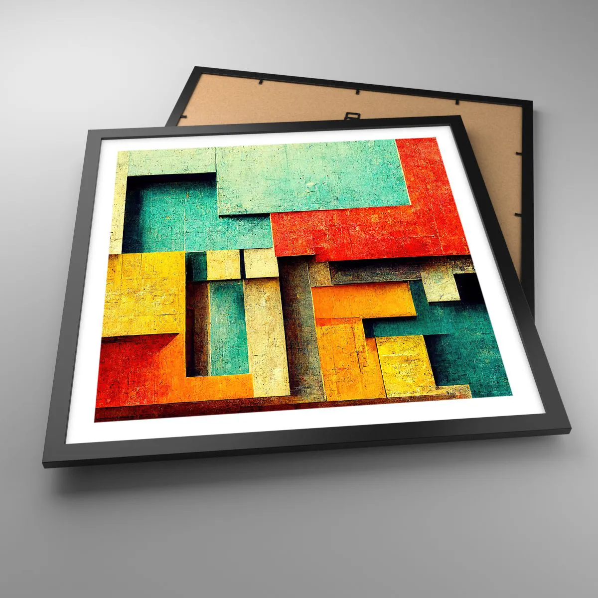 Poster in black frame - Festival of Right Angles - 50x50 cm