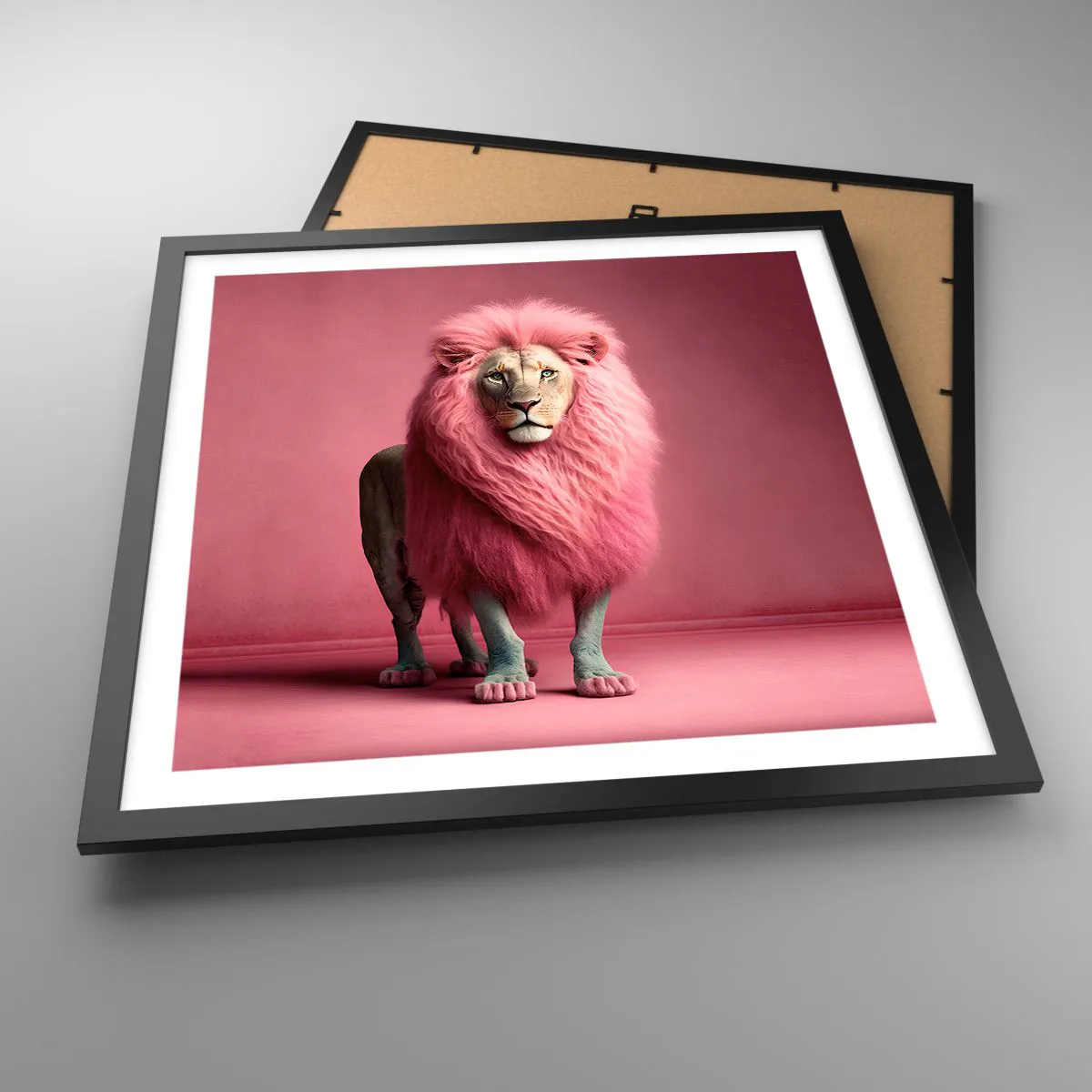 Affisch i svart ram - Och du är inte längre rädd - 50x50 cm